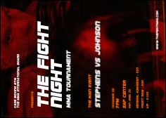 MMA The Fight Night Postcard
