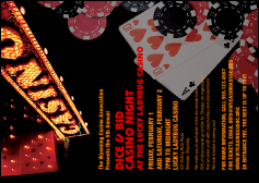 Casino Night Postcard Mailer