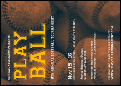 Softball Brown Postcard Mailer