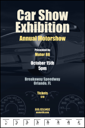 Car Show Speed Dial Poster Car Show Speed Dial Poster