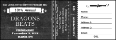 Retro Chalkboard Raffle Ticket