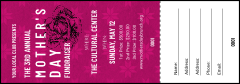Stylish Rose Raffle Ticket