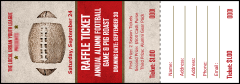 Football Red Raffle Ticket
