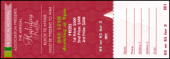 Paper Christmas Tree Red Raffle Ticket