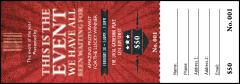 Retro Sunburst Raffle Ticket