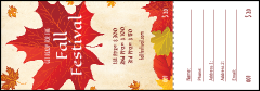 Fall Leaves Raffle Ticket