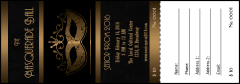 Masquerade Ball 3 Raffle Ticket