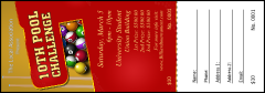 Pool Challenge Raffle Ticket