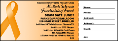 Orange Ribbon Raffle Ticket
