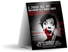 Zombie Woman Table Tent