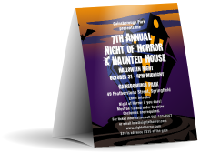 Haunted House Colored Table Tent