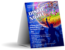 Disco Table Tent