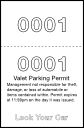 Basic 2-Part Valet Ticket