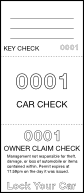 Basic 3-Part Valet Ticket