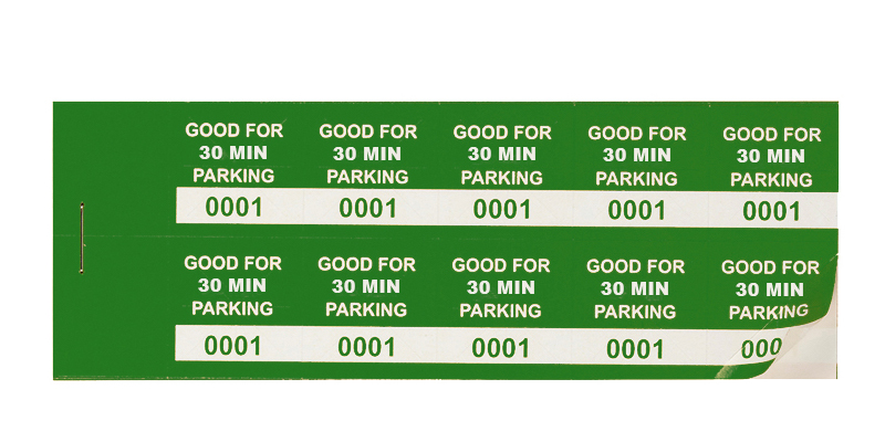 Green 30 Min Parking Validation Stickers (package of 1000)