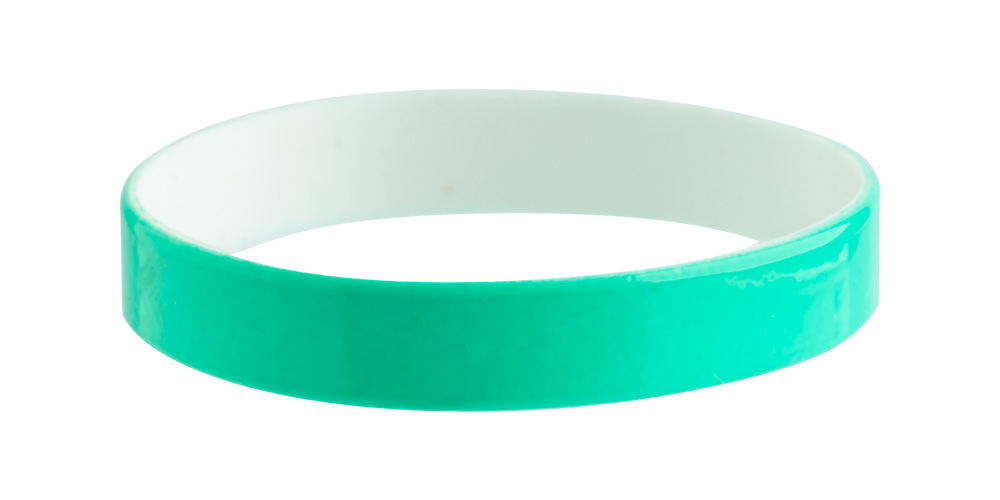 Turquoise Silicone Wristband (White Core)