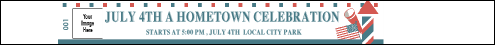 Fourth of July Hometown Premium Synthetic Wristband