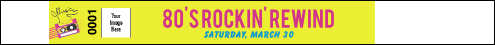 80's Music Premium Synthetic Wristband