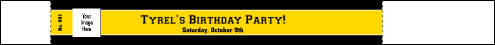 Sports Ticket Black & Yellow Premium Synthetic Wristband