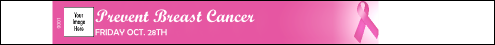 Pink Ribbon Premium Synthetic Wristband