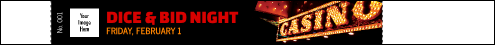 Casino Night Premium Synthetic Wristband