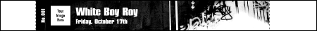 Hip Hop BW Tyvek Wristband