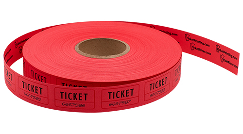Single Roll Tickets Red