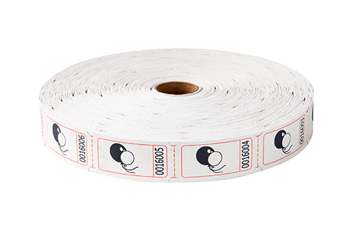 Single Roll Tickets White Balloon