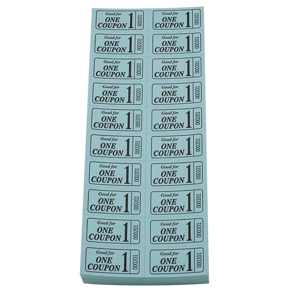4" Sheet Tickets Blue (pack of 100)