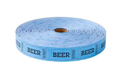 Single Roll Tickets Blue Beer