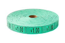 Single Roll Tickets Green $1