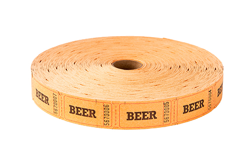 Single Roll Tickets Orange Beer