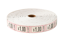 Single Roll Tickets White $1