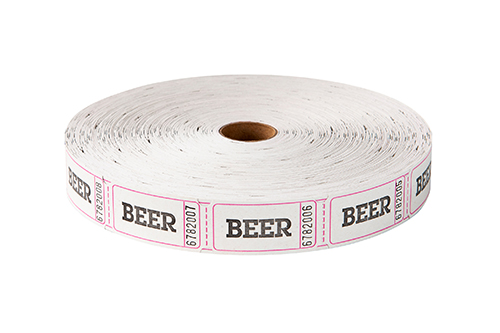 Single Roll Tickets White Beer