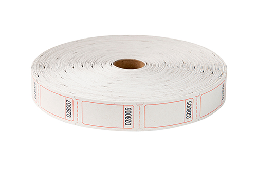 Single Roll Tickets White Blank
