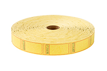 Single Roll Tickets Yellow Blank