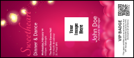 Valentines Day Lovehearts VIP Event Badge Large