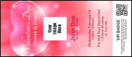 Valentines Day Date VIP Event Badge Large