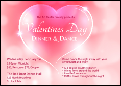 Valentines Day Date Postcard Mailer