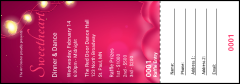Valentines Day Lovehearts Raffle Ticket