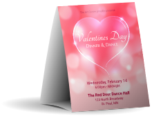 Valentines Day Date Table Tent