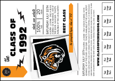 Class Reunion Mascot Orange Club Flyer