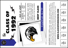 Class Reunion Mascot Blue Club Flyer