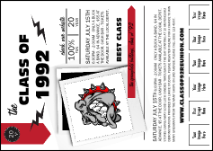 Class Reunion Mascot Red Club Flyer