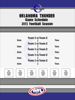 Oklahoma Thunder Game Schedule Flyer