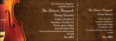Violin Event Ticket (brown)