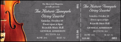 Violin Gray Reserved Event Ticket