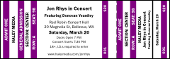 Purple Stripes Reserved Event Ticket
