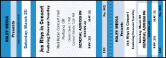 Blue Two-Tone Reserved Event Ticket