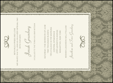 Bar Mitzvah Taupe Invitation